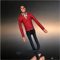 MJ Doll Plush Anime Michael Jackson Cosplay Prop Plushy Stuffed Figure Dolls Room Decoration Abstract Joint Mobility Props Gift. 28CM gray