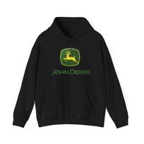 su gobtuvu-Laisvas megztinis John Deere GRAFIKA NAUJAS TRAKTORIUS Unisex Heavy Blend™ Megztinis su gobtuvu XXL black