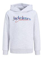 Jack & Jones Junior Megztinis be užsegimo 'JJTOM' tamsiai mėlyna / rūdžių raudona / margai balta