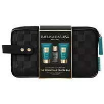 Baylis  AND  Harding Men's Shower Set with Bag (Black Pepper  AND  Ginseng) - Body care gift set in a pouch (3 pcs)