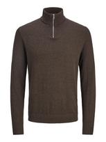 JACK & JONES Megztinis 'JJEEmil' tamsiai ruda