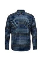 SCOTCH & SODA Marškiniai mėlyna / tamsiai mėlyna jūros spalva / azuro spalva / juoda