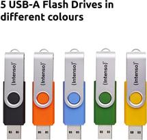 Intenso 5 x USB flash drive Office Line, 64GB, USB-A, 3.2 Gen 1x1, assorted colors