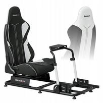 Simuliatoriaus lenktynių kokpitas Huzaro SPEED 5.5 su reguliuojama vairo ir pedalų platforma, 61–81 cm