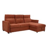 Kampinė sofa-lova „SCALA“, rusvos rudos spalvos