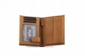 Vyriška piniginė iš natūralios odos Philip (ruda)