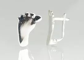Sidabriniai auskarai anglišku užsegimu, Metalas: Sidabras, Praba: 925°, - 2.1 g. - 16 mm.