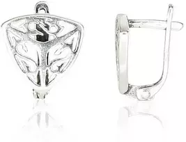 Sidabriniai auskarai anglišku užsegimu, Metalas: Sidabras, Praba: 925°, - 1.9 g. - 15 mm.