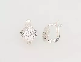 Sidabriniai auskarai anglišku užsegimu, Metalas: Sidabras, Praba: 925°, - 1.4 g. - 11 mm.
