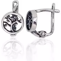 Sidabriniai auskarai anglišku užsegimu, Metalas: Sidabras, Praba: 925°, - 1.8 g. - 10 mm.