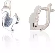 Sidabriniai auskarai anglišku užsegimu, Metalas: Sidabras, Praba: 925°, - 1.5 g. - 11 mm.