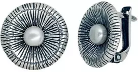 Sidabriniai auskarai anglišku užsegimu, Metalas: Sidabras, Praba: 925°, Akmuo: Perlai - 4.9 g. - 16 mm.