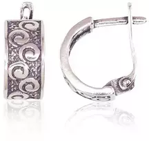 Sidabriniai auskarai anglišku užsegimu, Metalas: Sidabras, Praba: 925°, - 13 mm. - 4 g.