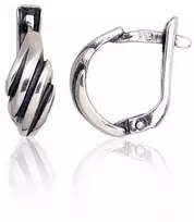 Sidabriniai auskarai anglišku užsegimu, Metalas: Sidabras, Praba: 925°, - 2.2 g. - 15 mm.