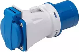 Solar Plus CEE adapteris / perėjimas. 16A 3 kontaktų kištukas / DK lizdas 2 kontaktų + įžeminimas.