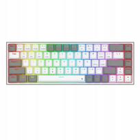 Mechaninė belaidė klaviatūra Redragon K631RGB-PRO-WG Castor, 65 %, RGB, balta
