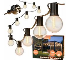 LED Lauko dekoratyvinė girlianda 36xE12/1W/230V 22,35 m IP65 juoda