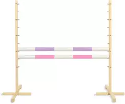 Šuolių kliūtis Hobby Horse 120 cm su dviem kartimis rožinė ir violetinė