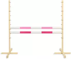 Šuolių kliūtis Hobby Horse 120 cm rožinė su dviem kartelėmis