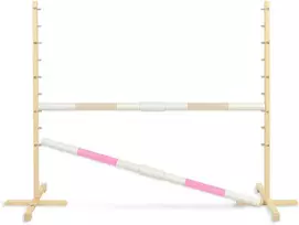 Šuolių kliūtis hobby horse 160×120 cm smėlio ir šviesiai rožinė