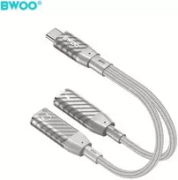 RayCue BWOO BZ68 adapter 2w1 2x USB-C - jack 3.5mm pilka