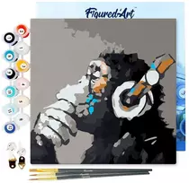 Figured'Art Tapybos pagal skaičius rinkinys - Bezdžionė