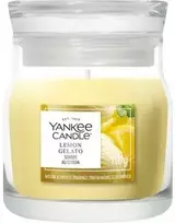 Yankee Candle Signature kvapni žvakė stiklinėje maža Lemon Gelato 110 g