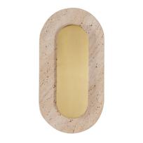 MaxLight Sieninis šviestuvas Travertino Oval auksinis