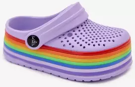 Vaikiškos putplasčio klumpės su spalvotu padu, violetinės