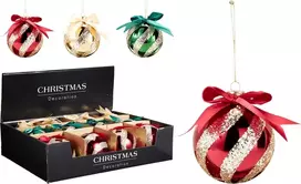 ROSA Kalėdų eglutės žaisliukas ABR825300. auksinis/raudonas/žalias. stiklas