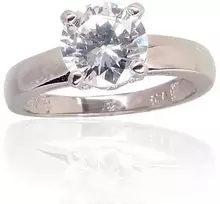 Sidabrinis sužadėtuvių žiedas. Praba: 925°, Metalas: Sidabras, Akmuo: Cirkonai - 17 - 3 g.