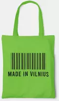 Spalvotas medžiaginis maišelis "Made in Vilnius"