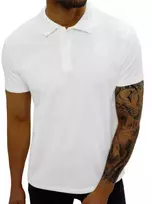 Vyriški balti polo marškinėliai Casual