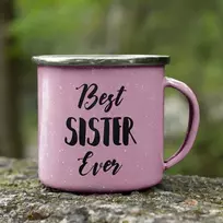 Metalinis puodelis „Best sister ever“