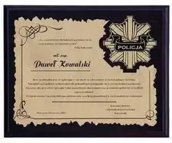 Tryumf Plastikinis diplomas su graviruotu laminatu