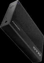 Kietasis diskas AXAGON EE35-GTR USB-C 3.2 Gen 1 - SATA 6G, 3.5'' External RIBBED box Juodas