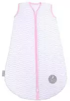 Natulino CosyNites trisluoksnis kūdikių miegmaišis (natural baltas pilkas waves / pink spalva)
