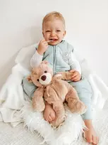Natulino NATURALS LITTLE WALKERS™ dvisluoksnis kūdikio miegmaišis celadon (mėtinės spalvos)