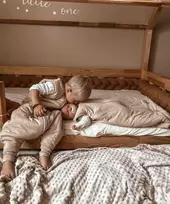 Natulino NATURALS LITTLE WALKERS™ trisluoksnis kūdikio miegmaišis beige (smėlio spalvos)
