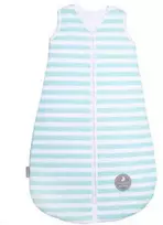 Natulino BabyComfort dvisluoksnis kūdikio miegmaišis (mint strypes / baltas spalva)
