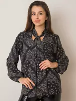 Italy Moda Palaidinė-DHJ-BZ-12182-4.31P-juoda-smėlio spalvos