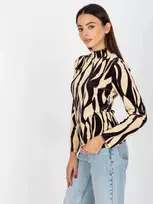 Rue Paris Palaidinė-RP-BZ-8187-1,02X-juoda-smėlio spalvos
