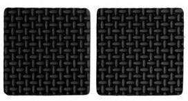 Toya Sa Poland Lipnūs padukai baldams juodi 85x85mm 2vnt. (74898)