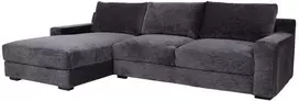 Home4You Kampinė sofa „HERDIS LC“, tamsiai pilka
