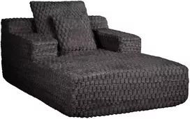 Fotelis Home4You Gulimoji sofa „FIZZY“, tamsiai pilkos spalvos