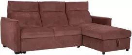 Home4You Kampinė sofa-lova „SCALA“, tamsiai rožinė