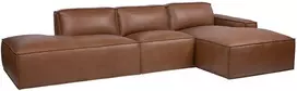 Lova Home4You Kampinė sofa „BURTON RC“ iš rudos odos