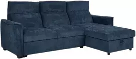 Home4You Kampinė miegamoji sofa „SCALA“, mėlyna