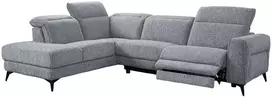 Lova Home4You Kampinė sofa „LUISA LC“, su elektrine atlošimo funkcija, pilka