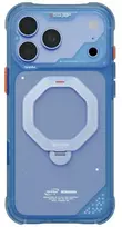 Dėklas Skinarma Saturn MagSafe + Rotating Kick Stand do iPhone 18 Pro Max / 17 Pro Max mėlyna